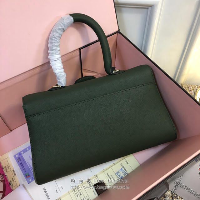 DELVAUX女包 頂級原單 Brillant系列 DV0028三拼綠 大號 德爾沃女手提包 顆粒紋牛皮 DELVAUX單肩包  fcs1047